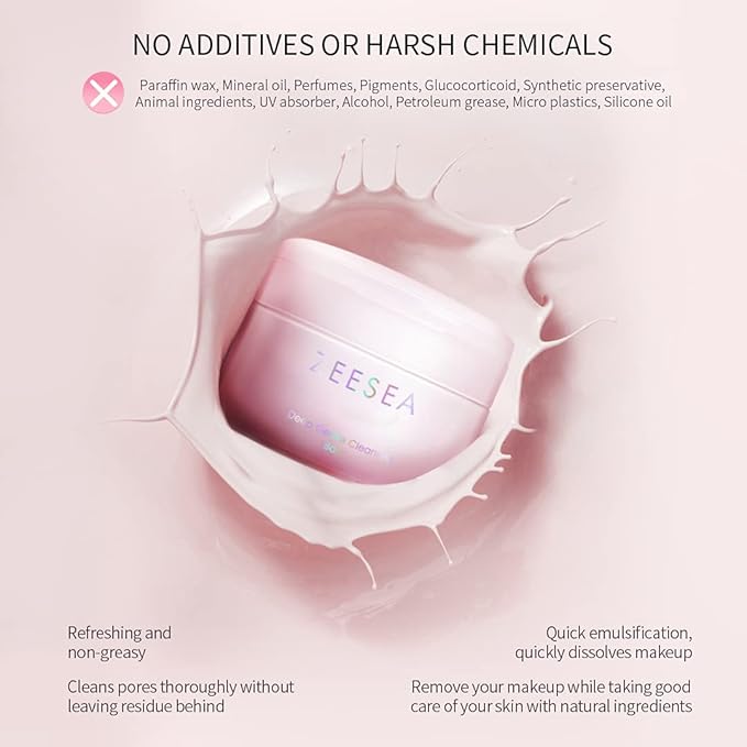 ZEESEA Ice Cream Deep Cleansing Cream, Emulsified without Oily Feeling, Safe and Non-irritating, Nourishing the Skin without Tightness
