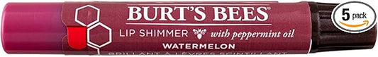 Burt's Bees Lip Shimmer, Watermelon 0.09 oz (Pack of 5)