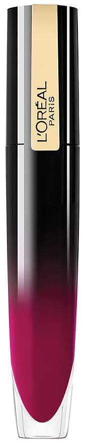 L'Oreal Paris Brilliant Signature Shiny Lip Stain Lipstick, Be Rebellious 0.21 Fl Oz.