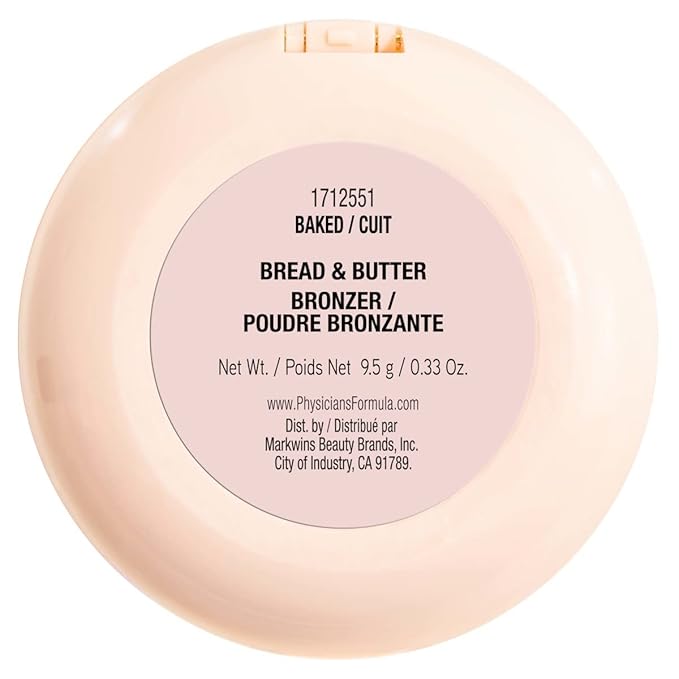 Physicians Formula Murumuru Bread & Butter Bronzer Baked, Moisturizing, Silky All-Day Glow, Dermatologist Tested, Hypoallergenic, Vegan & Cruelty-Free