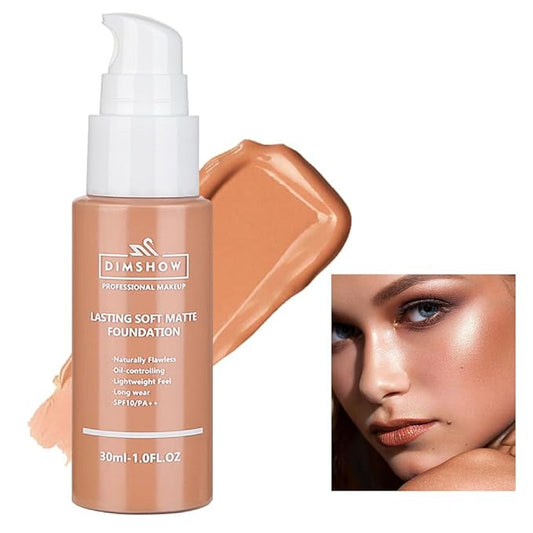 Flawless Matte Liquid Foundation Makeup, Vegan & Cruelty-Free, Liquid Oil-Free Foundation Face Makeup for Combination & Oily Skin, Longwear Medium-Full Coverage (11, 30ml)