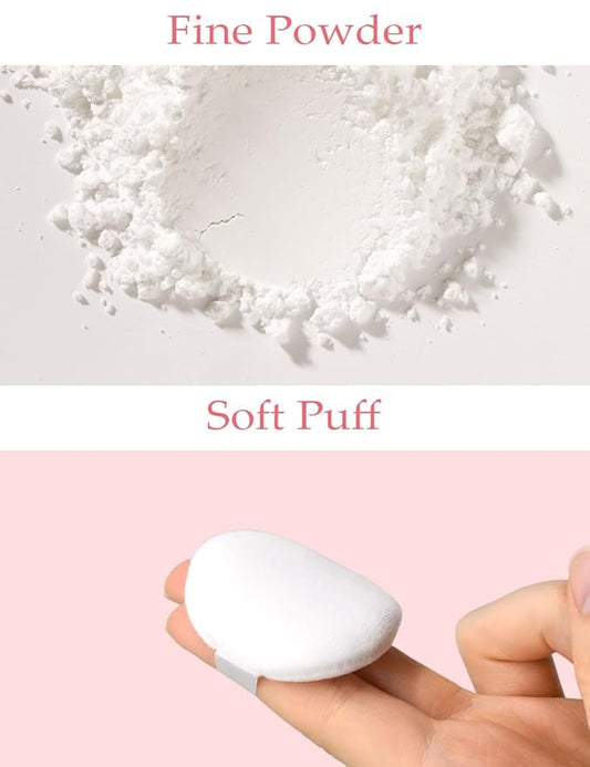 Goodbye Sebum Control Finish Powder 5g – Lightweight Oil-Absorbing Face & Hairline Powder for Long-Lasting Soft Matte Finish (Peach)