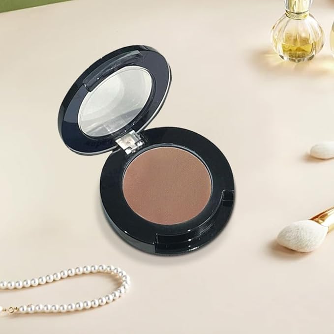 Monochrome Matte Highlighting Pressed Powder | 2025 Trend Silky-Soft, Long-Lasting Brightening & Setting Powder, Multipurpose Face Eye Shadow makeup, Oil-control Natural Finish | Talc-Free (06#-B)