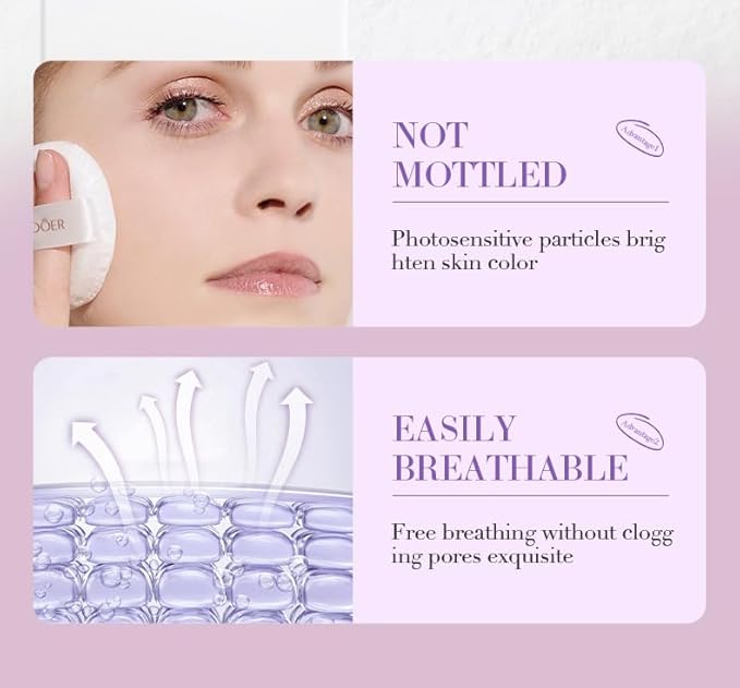 Setting Concealer Oil Control Mineral Smoothing Powder(Tender Purple)