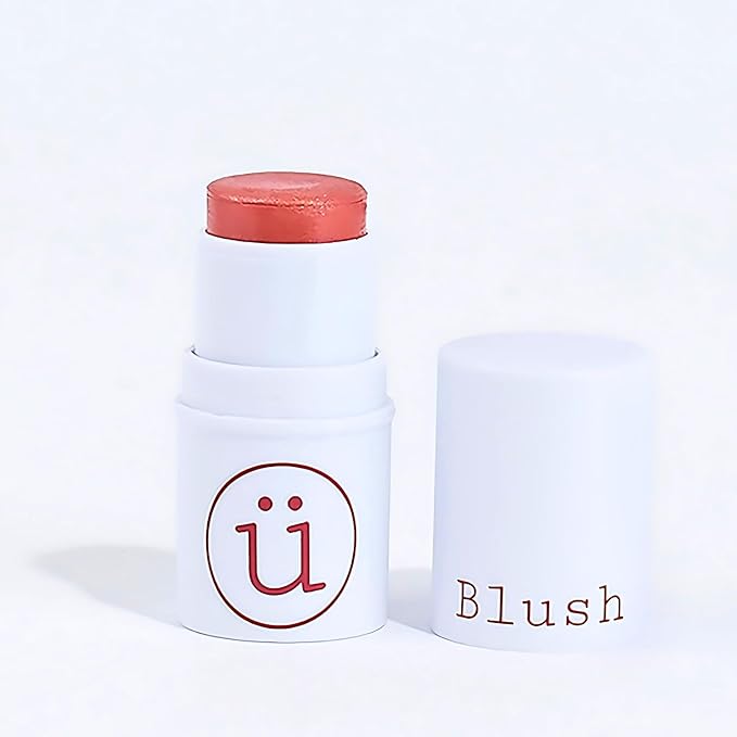 M2U NYC Coral Cream Blush Stick – 3-in-1 Cream Blush for Cheeks, Lips & Eyes – Natural Dewy Finish with Shimmer – Lightweight Blusher for Cheeks, Buildable Formula Infused with Shea Butter