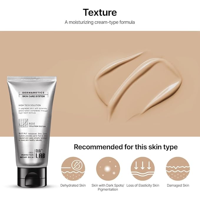 Cell Perfection Repair Balm 1.69 fl oz /50ml Tinted Repairing Moisturizing Soothing Cream K-beauty Mild Formula BB