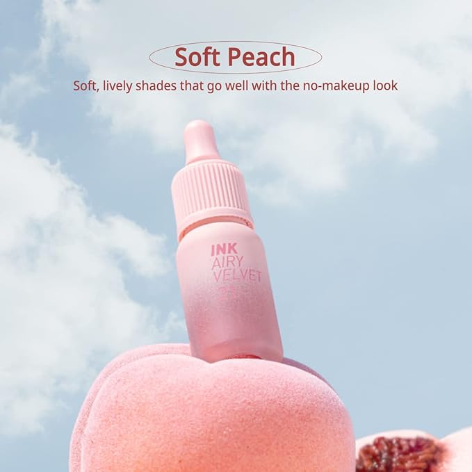 Peripera Ink Airy Velvet Lip Tint, Liquid Lip (022 CENTER PEACH)