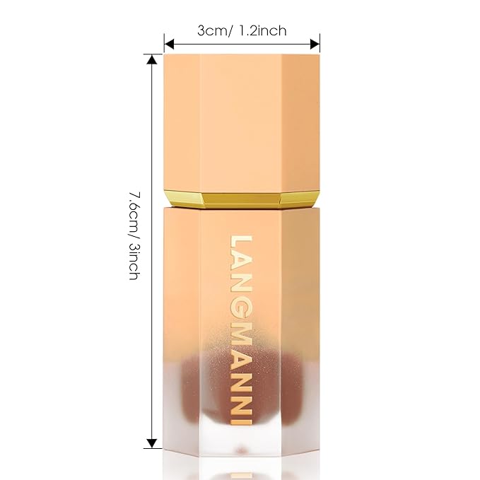 Liquid Contour Stick Makeup - Cream Face Contour Wand with Cushion Applicator, Natural Matte Long Lasting Creamy Bronzer Contour, Lightweight Silky Blendable for Contouring Makeup (#03 DARK)