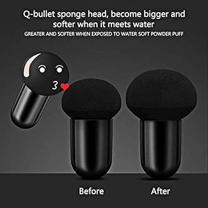 GL-Turelifes Mushroom Head Air Cushion Foundation CC Cream Water Feeling Flawless BB Cream Moisturizing Oil Control, Lightweight & Smoothing Natural Concealer (Ivory White)