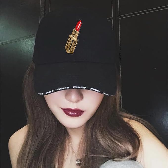 JKJF 12 Pcs Lipstick Embroidery Patches Lipstick Iron on Patches Sexy Cosmetic Sew On Applique Badge for Clothes Backpack Shoes Jacket Jeans Hat Dress - 6 Styles