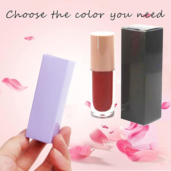 COSIDEA 50 PCS Empty Black Lip Gloss Boxes W28 xW28 xH89mm / W1.02xW1.02xH3.5 inch, Cosmetic Perfume/Mascara Box Packaging for Small Business Wholesale, small Kraft Paper Box Luxury Holder Wrapping