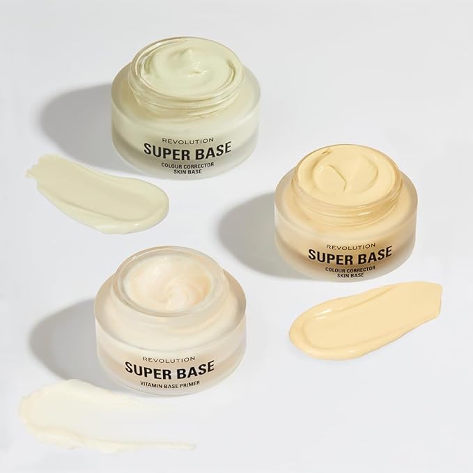 Revolution, Superbase Color Correcting Green Makeup Primer, Hydrating Face Primer, Helps Even Skin Tone, Vegan & Cruelty-Free, 0.84 fl oz