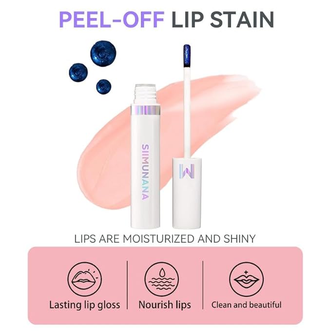 Peel Off Lip Stain,Long Lasting, Waterproof Nude Lip Tint,Transfer Proof Nude Lip Tint, ip stain peel off Non-Stick Cup for All Skin Types, Create A Natural Lip Color 07# toffee rose