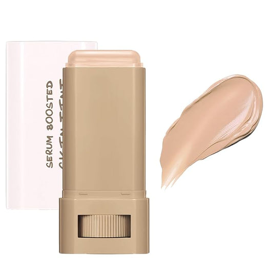 Foundation Stick Beauty Balm Serum Boosted Skin Tint,Skin Tint Foundation,Solid Tinted Moisturizing Serum Balm,Long-Lasting Moisturizing Flawless Face Makeup for Women (#04,18 g)