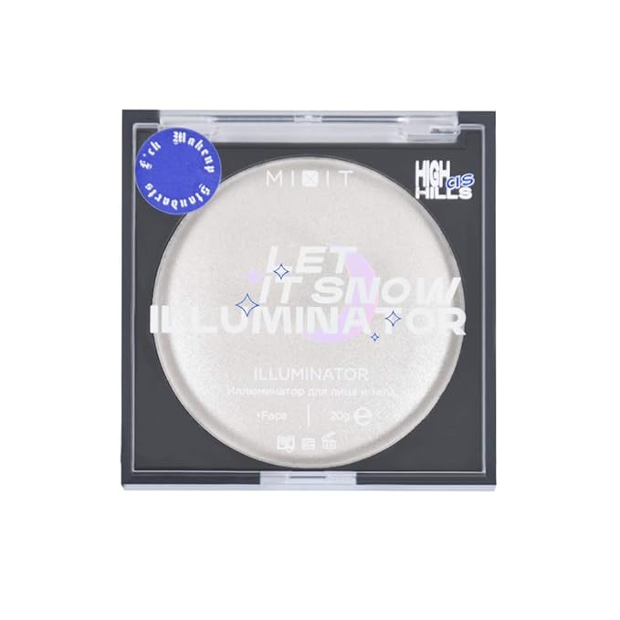 Face Shimmer Highlighter Natural Face Glow Highlighter Makeup Shiny White Powder Hypoallergenic Long-lasting Makeup Sweat-Proof and Waterproof 2.7 oz E9503-01