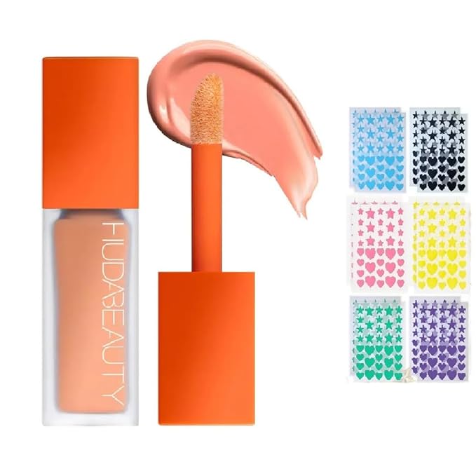 H.U.D.A BEAUTY #FAUXFILTER Under Eye Color Corrector 0.3 oz / 9 mL (Peach, 0.3 oz / 9 ml) + Bonus Acne Patch (36 Pieces)