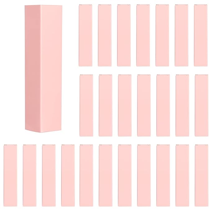 COSIDEA 50 PCS Empty Pink Lip Gloss Boxes W25 xW25 xH117mm / W0.98xW0.98xH4.6 inch, Cosmetic Perfume/Mascara Box Packaging for Small Business Wholesale, small Kraft Paper Box Luxury Holder Wrapping