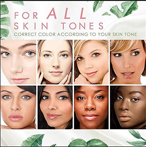 Air Cushion CC Cream Mushroom Head Foundation, Moisturizing Concealer Makeup Base, Full Coverage, Nude Long Lasting Waterproof Matte BB Cream (Natural)