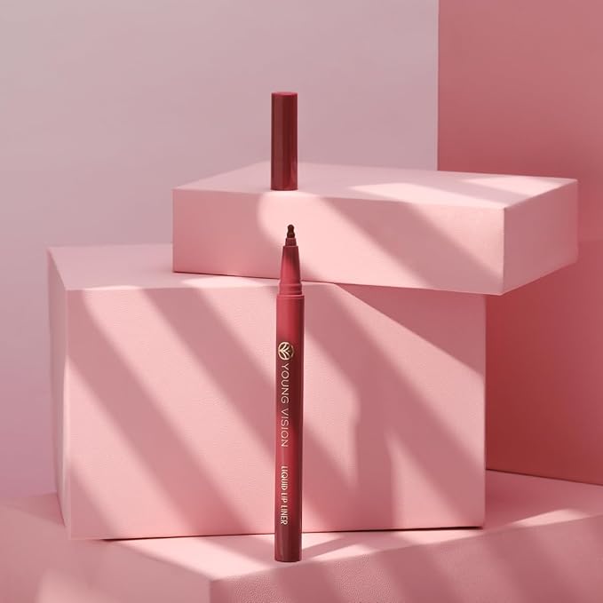 YOUNG VISION Gourd-Shaped Precision Liquid Lipstick & Lipliner - Nude Matte Shades
