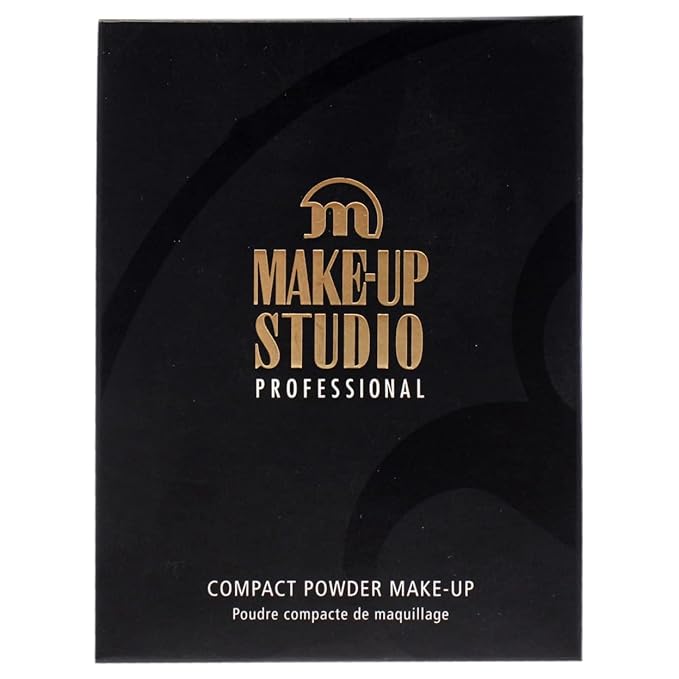 Make-Up Studio Professional Make-Up Compact Powder Foundation 3-In-1 - Compact Fixing Powder - Handy To Travel With - Long Lasting Foundation - Sunrise - 0.35 Oz