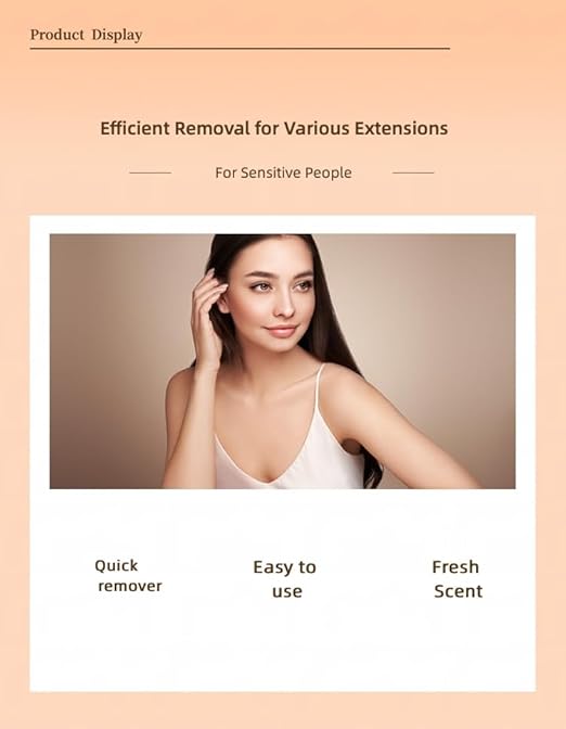 Cream Eyelash Extension Remover 10g Low Irritation for Sensitive Skin, Eyelash Glue Remover Removal Fast Dissolution Lash Tech Supplies for Professional and Salon Use Only (Peach)