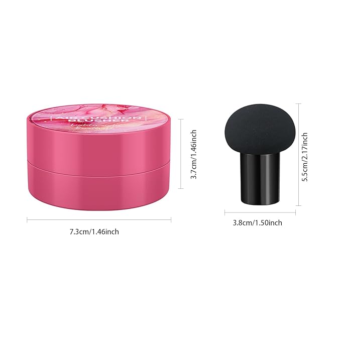 KYDA Air Cushion Blush, Mushroom Head Air Cushion Blusher, Natural Glow Liquid Blusher for Cheeks and Eyes, Buildable Matte Coverage, Lightweight Blendable, Silky Cream Blush Makeup, 01 Sweet Pink