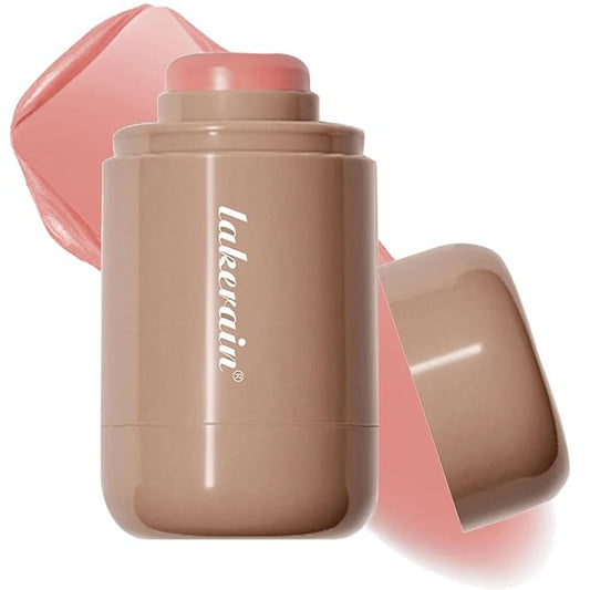 Cream Blush stick, Natural-Looking Matte Finish Makeup Blush stick, Hydrating Long Lasting Lightweight Blendable Blush for cheeks (#4 Neutal Peach, 1 PC)