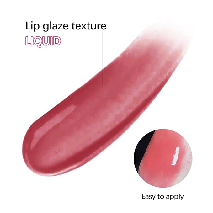 NICEFACE High-Pigment Lip Plumping Gloss, Hydrating & Moisturizing Lip Balm with Long-Lasting High-Shine, Natural Tinted Formula for Fuller Lips (Cherry)