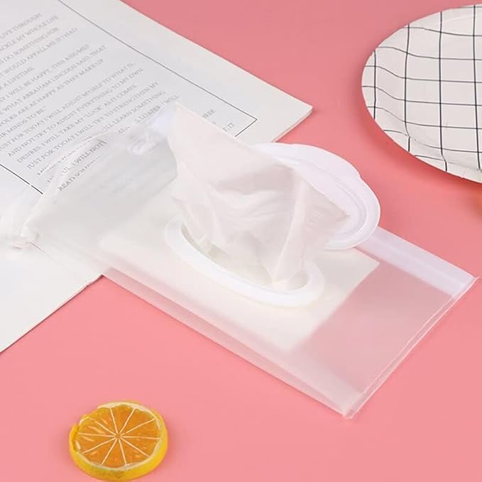 2Pcs Baby Wipe Case Travel Holder Keeps Wipes Moist Set of Wet Diaper Wipes Holders Cases Portable Travel On The Go Refillable Dispenser Container Waterproof Wipe Container with Sealed Diapering