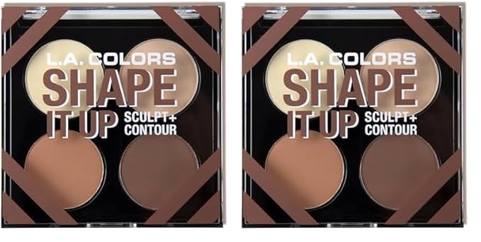 L.A. COLORS Show It Off & Shape It Up Palette, Shape It Up Sculpt & Contour CFP638 (Pack of 2)
