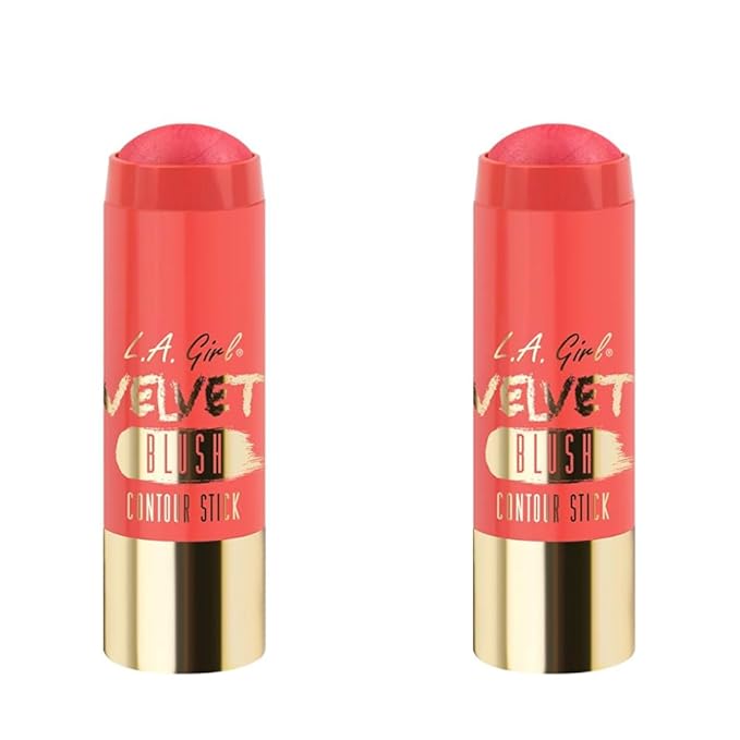 L.A. Girl Velvet Contour Sticks, Blush My Bae, 0.2 Ounce (Pack of 6)