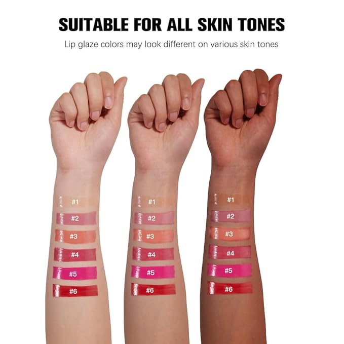 NICEFACE High-Pigment Lip Plumping Gloss, Hydrating & Moisturizing Lip Balm with Long-Lasting High-Shine, Natural Tinted Formula for Fuller Lips (Cherry)