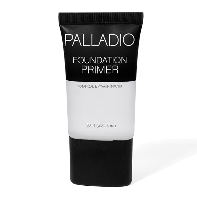 Palladio Foundation Primer, Lightweight and Velvety Primer with Aloe Vera and Chamomile, Wear Alone or As Foundation Base, Minimizes Fine Lines and Pores, Helps Makeup Last Longer, 0.674 oz