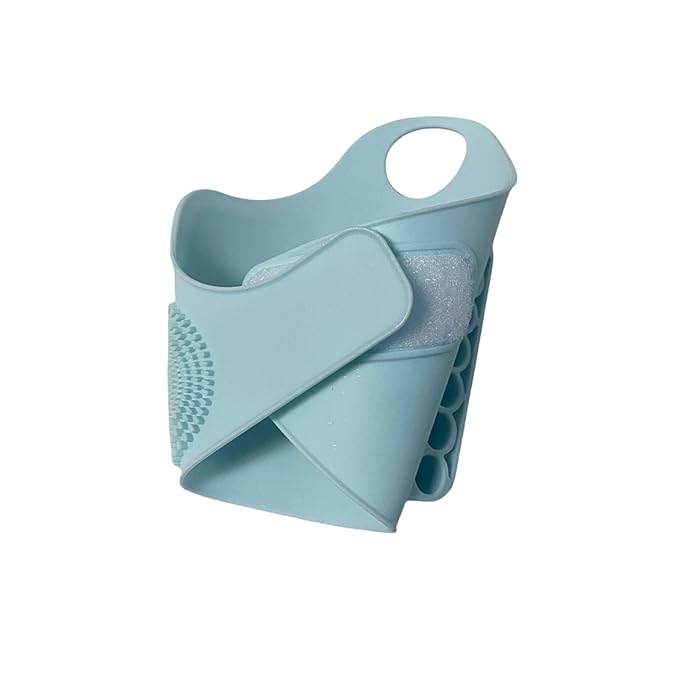 1Pc Makeup Palette Makeup Pad Wrist Strap Makeup Brush Holder,Blue