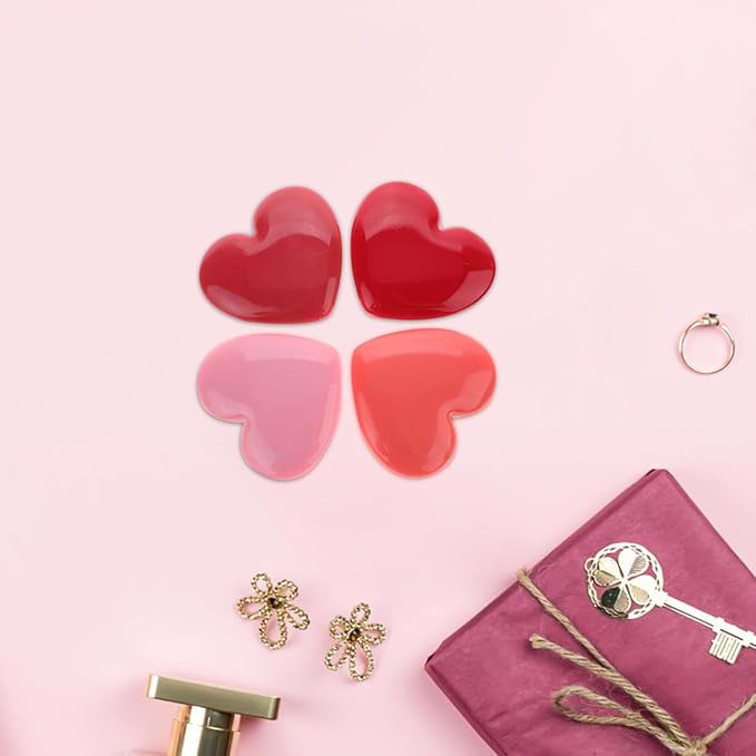 16Pcs Heart Shape Makeup Palette with Mirror, Refillable Makeup Containers for Lip Balm Eye Shadow Face Cream