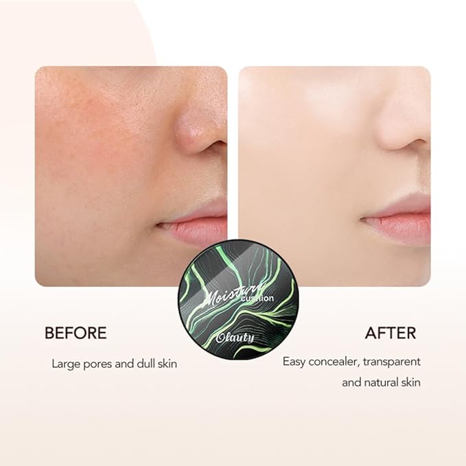 Mushroom Head Air Cushion CC Cream Foundation, Moisturizing Concealer BB Cream Nude Long Lasting Matte CC Cream Makeup Liquid Foundation (2pcs Ivory)