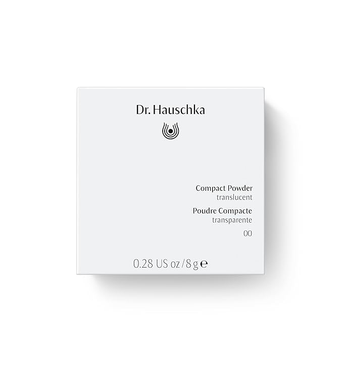 Dr. Hauschka Compact Powder 00, Translucent, Natural, Mineral, Set & Mattify, Touch-up, Silky Finish, for All Skin Tones, 0.28 oz