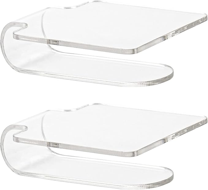 Framendino, 2 Pieces Makeup Palette Acrylic Hand-held Mixing Tray for Foundation, Eyeshadow, Powders, Cosmetics and Nail Art Manicure