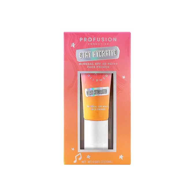 Profusion Cosmetics It's a Vibe Stay Hydrated Face Primer, Vegan & Cruelty-Free Makeup with Broad-Spectrum Sunscreen, Long-Wearing Formula and UVA Protection