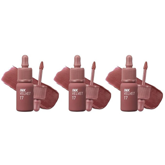 Peripera Ink the Velvet Lip Tint (017 ROSY NUDE) 3 Set