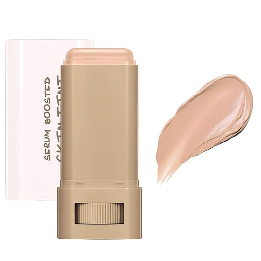 Beauty Balm Serum Boosted Skin Tint,Solid Tinted Moisturizing Serum Foundation Stick,Long-Lasting Moisturizing Flawless Face Makeup for Women (#05,18 g)