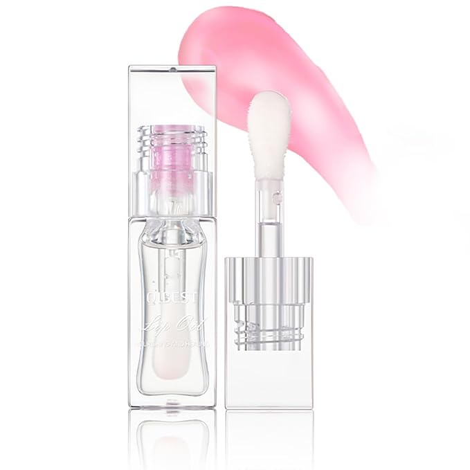 Magic Color Changing Lip Oil Ph, Glitter Lip Gloss, Upgraded Big Brush Head Moisturizing Lip Oil, Color Changing with Temperature, Moisturizing & Sparkling (# 06, 0.3 Oz)