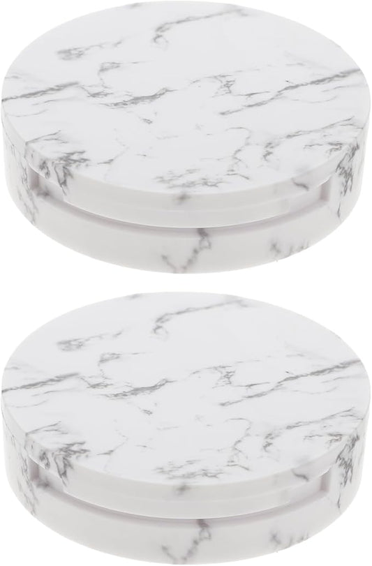 EXCEART Makeup Powder Container Pressed Powder Box 2Pcs Compact Cosmetic Powder Containers Makeup Empty Loose Powder Boxes (Assorted Color) Makeup Powder Puff