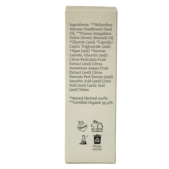 Organic Makeup Remover, Almond Oil Based Eye and Facial Cosmetic Cleanser, Made in Israel, 3.6 Fl Oz