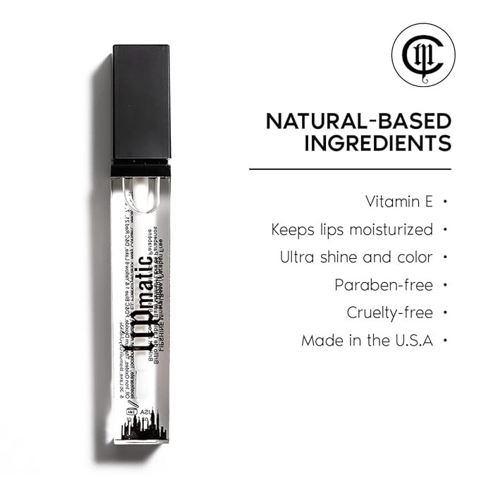 LipMatic Glaze LipShine- Moisturizing Vitamin E Lip Makeup for Women, Beeswax and Natural Organic Ingredients, Long-Lasting Lip Gloss, High-Definition Clear Shine Finish, Cruelty & Paraben Free