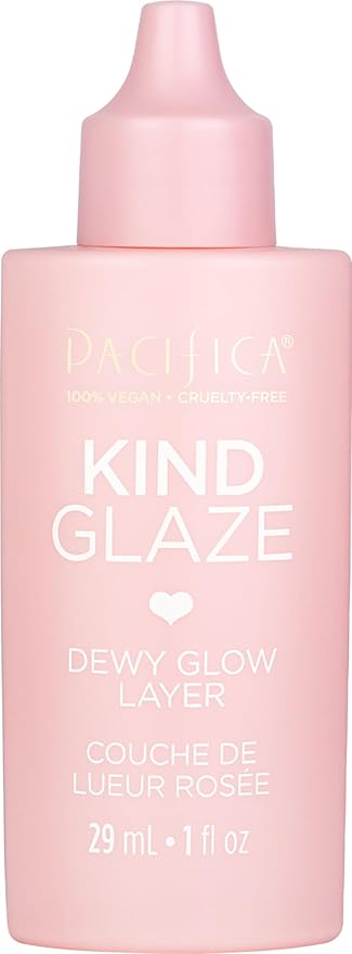 Pacifica Makeup Primer – Kind Glaze Dewy Glow Layer, Hydrating Primer with Vegan Collagen, Squalane & Ceramides for Soft-Focus Radiance, Vegan & Cruelty-Free, 1 fl oz