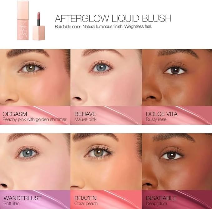 Nars Afterglow Liquid Blush - Brazen - 0.23 oz / 7 mL