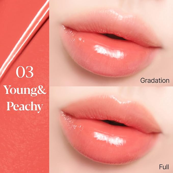Espoir Couture Lip Tint Dewy Glowy #3 Young & Peach 0.19oz | Glowy Lip Plumper | Long-Lasting Vibrant Color | Tinted Lip Moisturizer | Non-Sticky Waterproof Smudgeproof Lip Stain | Korean Lip Makeup