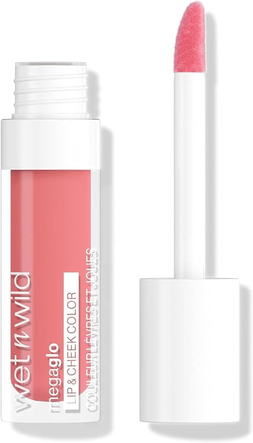 wet n wild Mega Glo Lip & Cheek Color, Creamy Rosy Stain, Buildable Multi-Use Soft Matte Finish, Vegan & Cruelty-Free - Rosy Romance