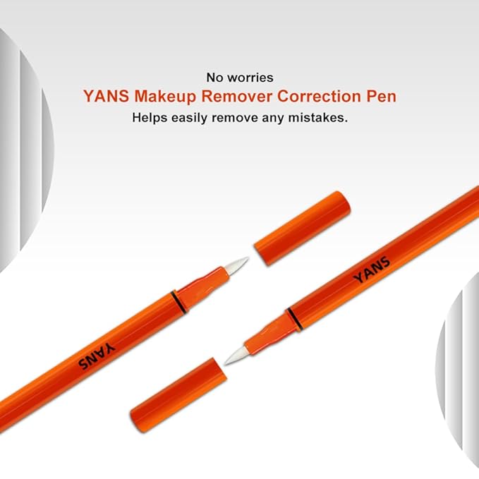 Makeup Remover Pen, Quick Fix Makeup Remover Pen, Reusable Makeup Eraser for Correcting Eyeliner Pen Mistakes, Easy-to-Use Mascara Remover and Waterproof Makeup Remover for Eyes, Brows and Lips